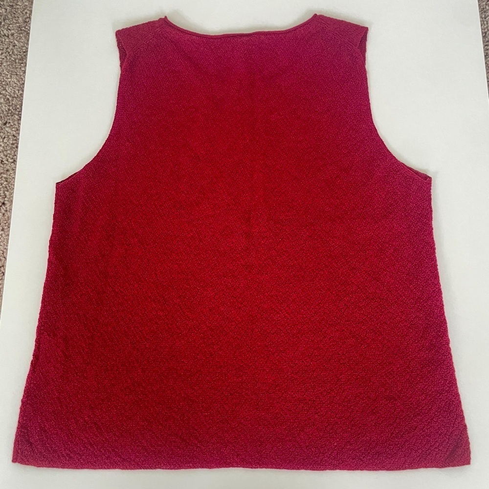 Y2k 90’s Eileen Fisher Knitted Top Italian Yarn Maroon Sz‎ M Minimalist Iconic - Picture 7 of 11